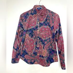 Vintage Chaps Ralph Lauren Paisley Button Down Shirt